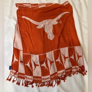 Sandol UT University of Texas Longhorns Orange Large Shawl Wrap Scarf Tassels